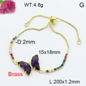 Fashion Brass Bracelet  F3B404078avja-G030