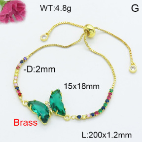 Fashion Brass Bracelet  F3B404079avja-G030