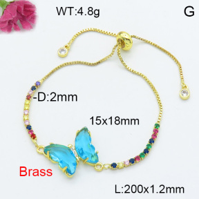 Fashion Brass Bracelet  F3B404081avja-G030