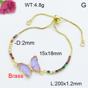 Fashion Brass Bracelet  F3B404085avja-G030