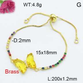Fashion Brass Bracelet  F3B404091avja-G030