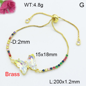 Fashion Brass Bracelet  F3B404092avja-G030