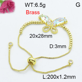 Fashion Brass Bracelet  F3B404102baka-G030