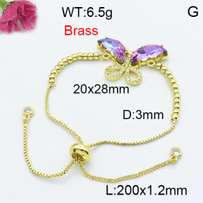Fashion Brass Bracelet  F3B404103baka-G030