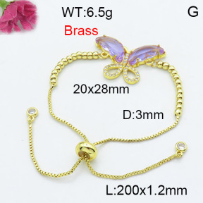 Fashion Brass Bracelet  F3B404105baka-G030