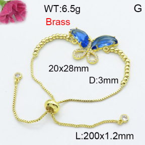 Fashion Brass Bracelet  F3B404107baka-G030