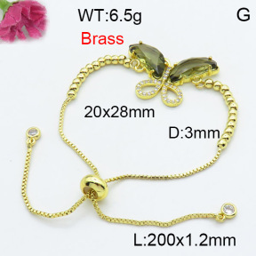 Fashion Brass Bracelet  F3B404110baka-G030