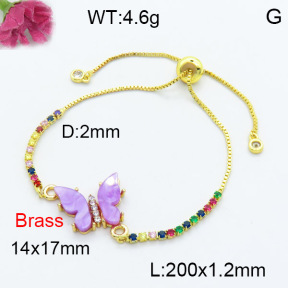 Fashion Brass Bracelet  F3B404130vail-G030