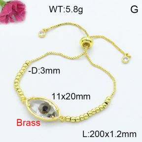 Fashion Brass Bracelet  F3B404148baka-G030