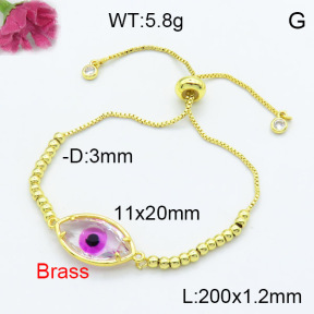 Fashion Brass Bracelet  F3B404149baka-G030