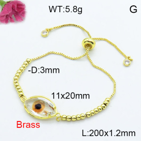 Fashion Brass Bracelet  F3B404151baka-G030