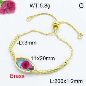 Fashion Brass Bracelet  F3B404154baka-G030