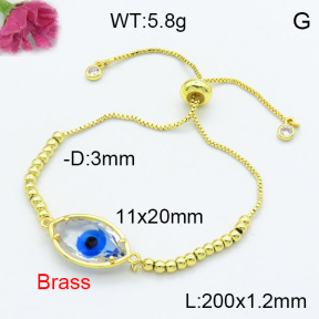 Fashion Brass Bracelet  F3B404156baka-G030