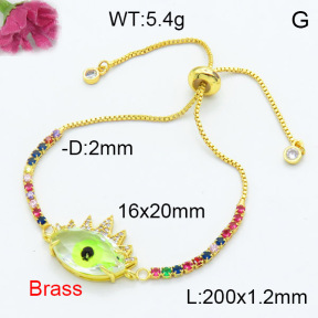 Fashion Brass Bracelet  F3B404160ablb-G030