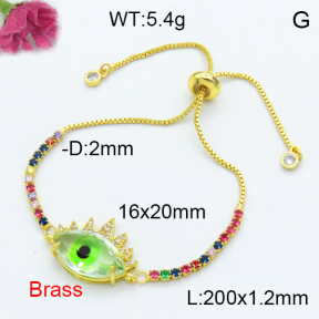 Fashion Brass Bracelet  F3B404161ablb-G030