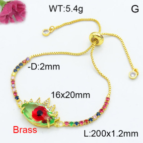 Fashion Brass Bracelet  F3B404163ablb-G030