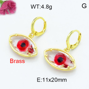 Fashion Brass Earrings  F3E402302bbov-G030