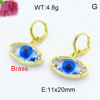 Fashion Brass Earrings  F3E402312bbov-G030