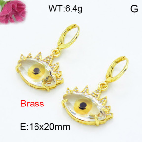 Fashion Brass Earrings  F3E402318bhva-G030