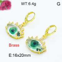 Fashion Brass Earrings  F3E402319bhva-G030