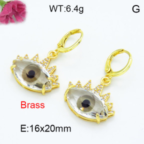 Fashion Brass Earrings  F3E402321bhva-G030