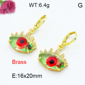 Fashion Brass Earrings  F3E402322bhva-G030