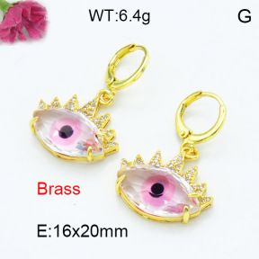 Fashion Brass Earrings  F3E402324bhva-G030