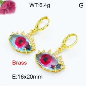 Fashion Brass Earrings  F3E402325bhva-G030