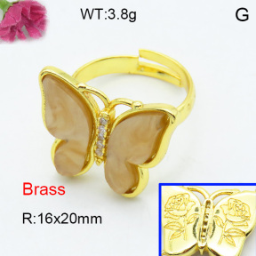 Fashion Brass Ring  F3R400463vbmb-G030