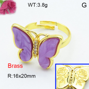 Fashion Brass Ring  F3R400467vbmb-G030