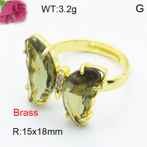 Fashion Brass Ring  F3R400482ablb-G030