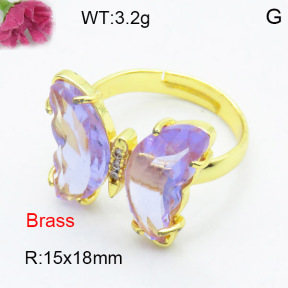 Fashion Brass Ring  F3R400487ablb-G030