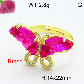 Fashion Brass Ring  F3R400492vbmb-G030