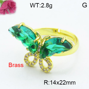Fashion Brass Ring  F3R400494vbmb-G030