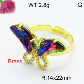 Fashion Brass Ring  F3R400495vbmb-G030