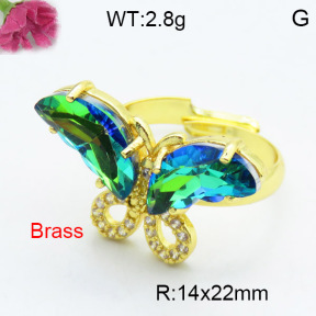Fashion Brass Ring  F3R400496vbmb-G030
