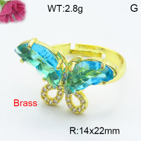 Fashion Brass Ring  F3R400498vbmb-G030