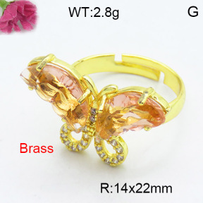 Fashion Brass Ring  F3R400504vbmb-G030
