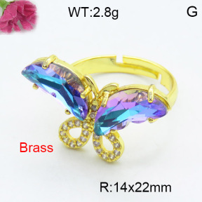 Fashion Brass Ring  F3R400505vbmb-G030