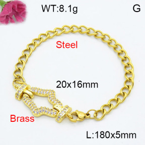 Fashion Brass Bracelet  F3B404171vbmb-L024