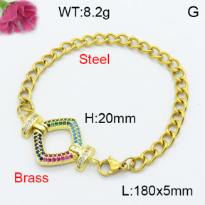 Fashion Brass Bracelet  F3B404176vbnb-L024