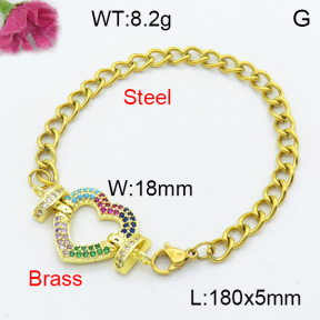 Fashion Brass Bracelet  F3B404180vbnb-L024