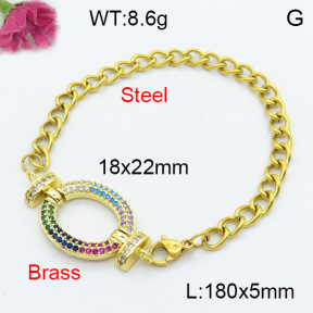 Fashion Brass Bracelet  F3B404182vbnb-L024