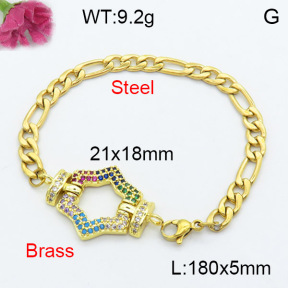 Fashion Brass Bracelet  F3B404186vbnb-L024