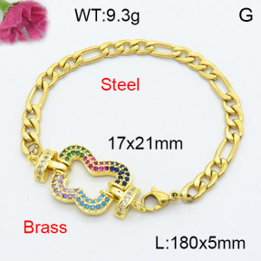 Fashion Brass Bracelet  F3B404192vbnb-L024