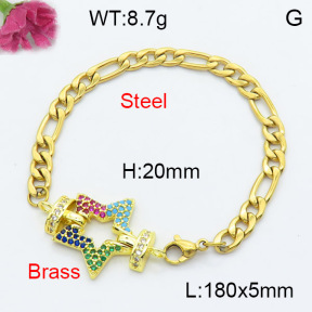 Fashion Brass Bracelet  F3B404196vbnb-L024