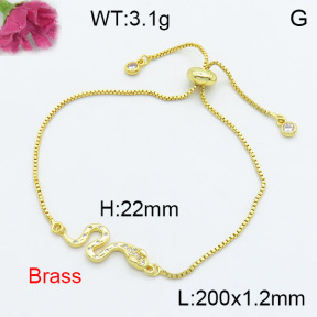 Fashion Brass Bracelet  F3B404199aakl-L024