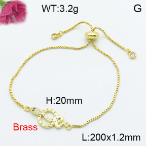 Fashion Brass Bracelet  F3B404201aakl-L024