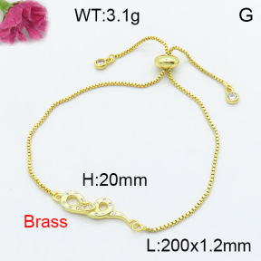 Fashion Brass Bracelet  F3B404202aakl-L024