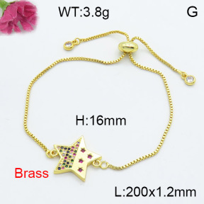 Fashion Brass Bracelet  F3B404211bblo-L024